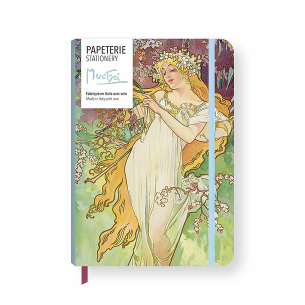 Notebook with Elastic Band Mucha - Spring