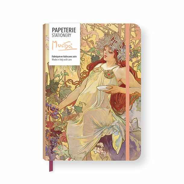 Notebook with Elastic Band Mucha - Autumn