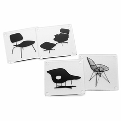 Set of 4 Eames® Chair Acrylic Coasters - MoMA