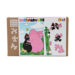 Puzzle 24 pieces BarbaLouvre - Barbapapa and Barbamama