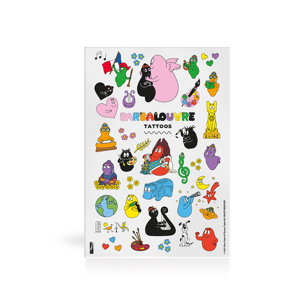 BarbaLouvre - Tatouages temporaires Barbapapa