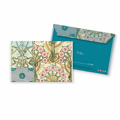 Documents Holder Mucha - Blue Decorative Patterns