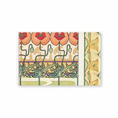 Documents Holder Mucha - Red Decorative Patterns