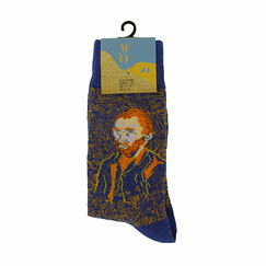 Socks Vincent van Gogh - Self-portrait Blue 7½ - 11½ - Musée d'Orsay