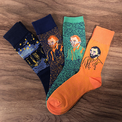 Socks Vincent van Gogh - Self-portrait 41/46 Blue- Musée d'Orsay