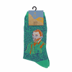 Chaussettes Vincent van Gogh - Autoportrait Vertes 36/41 - Modèle Femme - Musée d'Orsay