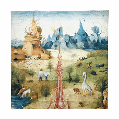 Silk Scarf Hieronymus Bosch - The Garden of Earthly Delights - Museo del Prado 120 x 120 cm