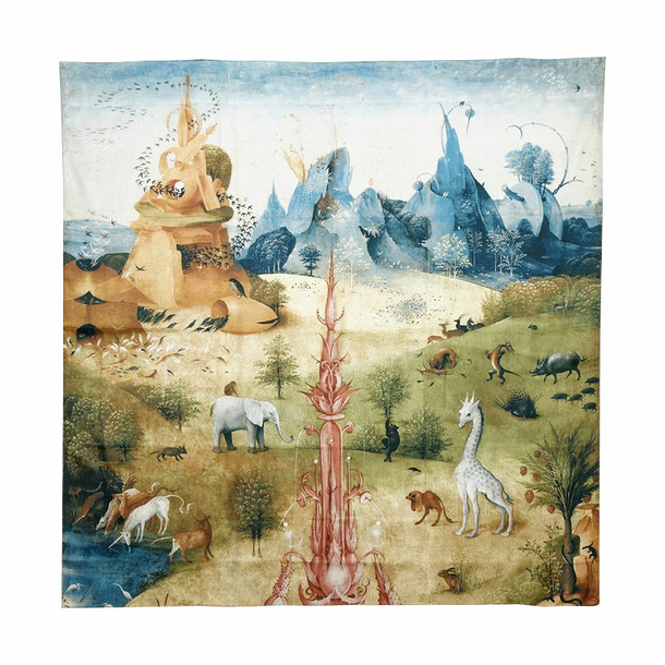 Écharpe en soie Jérôme Bosch - Le jardin des délices - Musée du Prado 120 x 120 cm