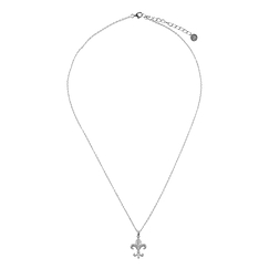 Collier-pendentif Fleur de Lys strass