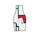 Cache vase en coton Piet Mondrian - Composition Rouge et bleu - Musée national Thyssen-Bornemisza