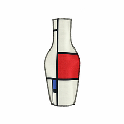 Cache vase en coton Piet Mondrian - Composition Rouge et bleu - Musée national Thyssen-Bornemisza