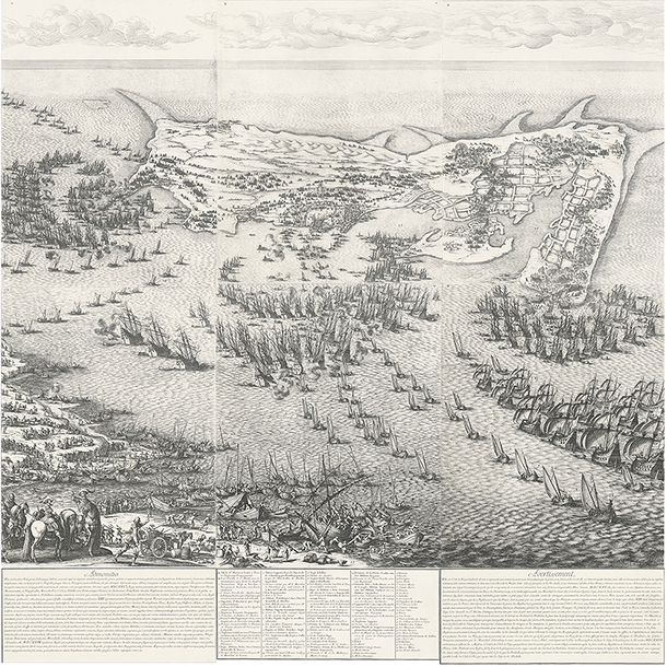 The siege of the island of Ré, in 1627 - Jacques Callot