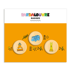 Set of 3 pin's Barbapapa - BarbaLouvre