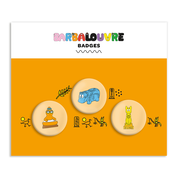 Set of 3 pin's Barbapapa - BarbaLouvre