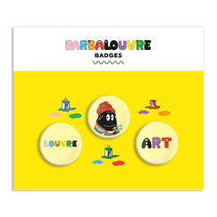 BarbaLouvre - Set of 3 Barbouille pin's