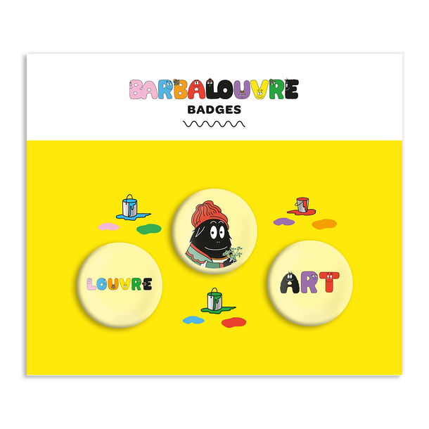 BarbaLouvre - Set of 3 Barbouille pin's