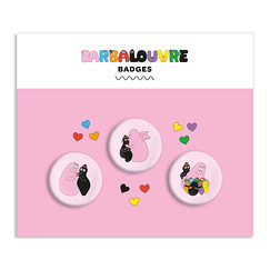 Set of 3 pin's Barbapapa and Barbamama - BarbaLouvre