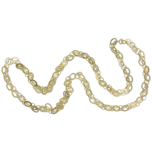Collier 2 rangs 2 anneaux