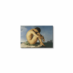 Magnet Hippolyte Flandrin - Jeune homme nu assis au bord de la mer