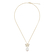 Collier doré Nœud à l'égaré  et perle baroque