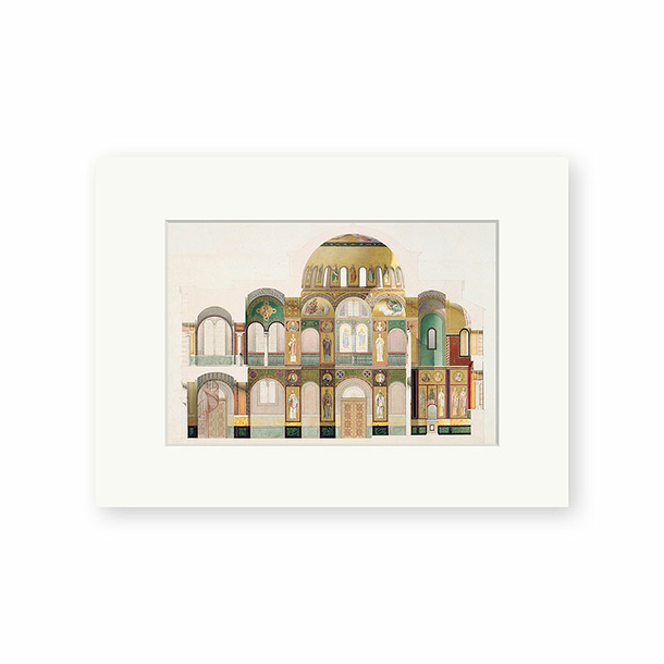 Reproduction Florimond Boulanger - Metropolis or cathedral of Athens: cross section