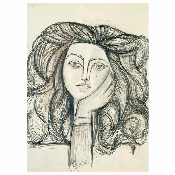 Poster Pablo Picasso - Portrait of Francoise, 1946 - 50 x 70 cm