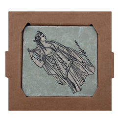 Coaster - Bacchante with flute