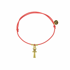 Bracelet élastique avec charm Égyptien - Croix de Vie - Rose