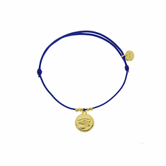 Bracelet élastique avec charm Égyptien - Œil - Bleu