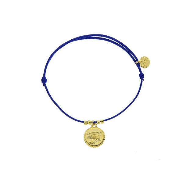 Egyptian Charm Bracelet - Eye - Blue