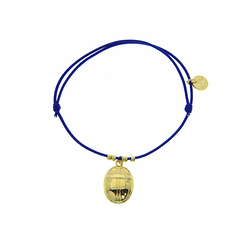 Egyptian Charm Bracelet - Scarab - Blue