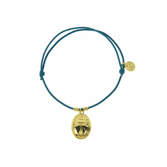 Bracelet élastique avec charm Égyptien - Scarabée - Vert