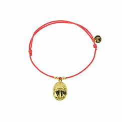 Egyptian Charm Bracelet - Scarab - Pink