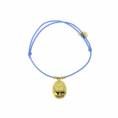 Egyptian Charm Bracelet - Scarab - Blue