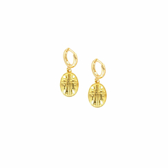 Boucles d'oreilles créoles Égypte - Scarabée