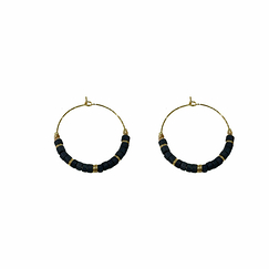 Creole Earrings - Onyx