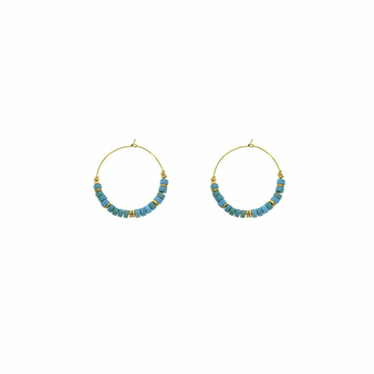 Creole Earrings - Turquoise