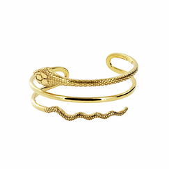 Bracelet manchette au serpent