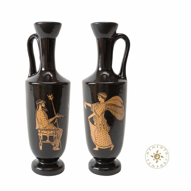 Lekythos with Poseidon and Niké decoration - 14 cm - Memento Temporï