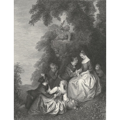 Conversation galante dans un parc - Jean-Baptiste-Joseph Pater