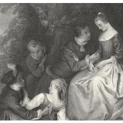 Conversation galante dans un parc - Jean-Baptiste-Joseph Pater