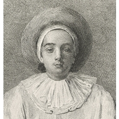 Engraving Pierrot, formerly known as Gilles - Jean-Antoine Watteau