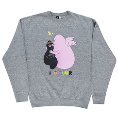 BarbaLouvre - Mixed Sweat for Woman Barbapapa and Barbamama