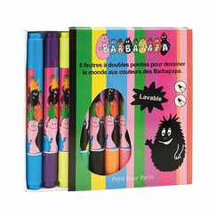 Barbapapa - Boîte de 8 feutres à doubles pointes