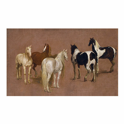 Reproduction sous Marie-Louise Adam-François Van der Meulen - Étude de cinq chevaux, vers 1670-1680