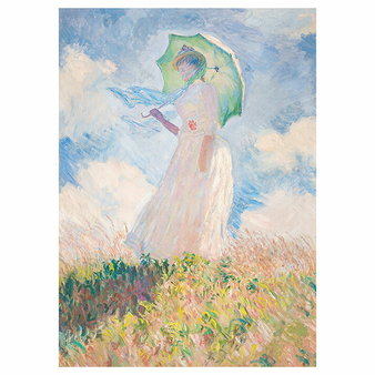 Poster Claude Monet - Woman with parasol turned to the left, 1886