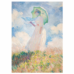 Poster Claude Monet - Woman with parasol turned to the left, 1886