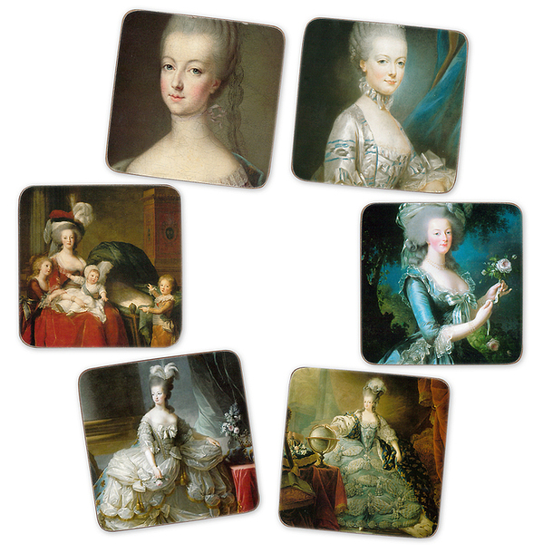 6 cork coasters Marie-Antoinette