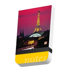 Carnet de notes à élastique Alfred Wolf - La tour Eiffel et la verrière du musée d'Orsay depuis les toits du Louvre
