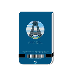 Carnet de notes à élastique Alfred Wolf - La tour Eiffel et la verrière du musée d'Orsay depuis les toits du Louvre